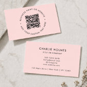 QR Code | Modern Minimalist Blush Pink 名刺