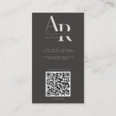 QR Code Modern Minimalist Business Cards 名刺 (裏面)