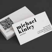 QR code modern minimalist professional freelancer 名刺