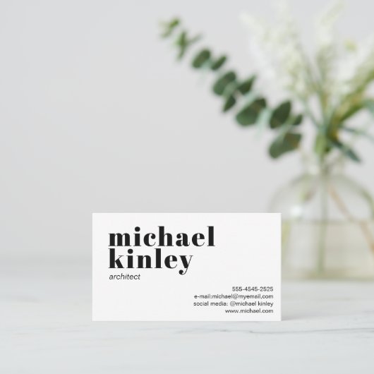 QR code modern minimalist professional freelancer 名刺 (スタンド正面)