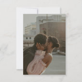 QR Code Modern Minimalistic Deep Copper Wedding 出欠カード (裏面)