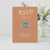 QR Code Modern Minimalistic Soft Copper Wedding 出欠カード (スタンド正面)