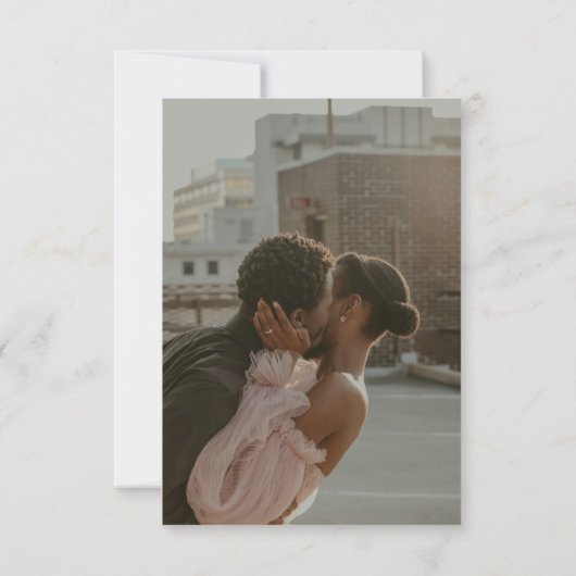 QR Code Modern Minimalistic Soft Copper Wedding 出欠カード (裏面)