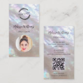 QR Code | Mother-of-pearl Shimmering 名刺 (正面/裏面)