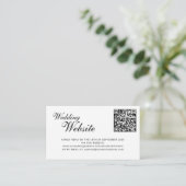 QR code online RSVP classic script website wedding エンクロージャーカード (スタンド正面)