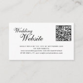 QR code online RSVP classic script website wedding エンクロージャーカード (正面)