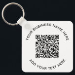 QR Code or Logo Promotional キーホルダー<br><div class="desc">Simple elegant promotional keychain for your business or organization. Add your QR code or logo and two lines of customized text, such as your company name, slogan, thank you, or leave blank. You can change the background and text colors by selecting "customize further."</div>