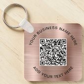 QR Code or Logo Promotional Rose Gold キーホルダー