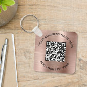 QR Code or Logo Promotional Rose Gold キーホルダー