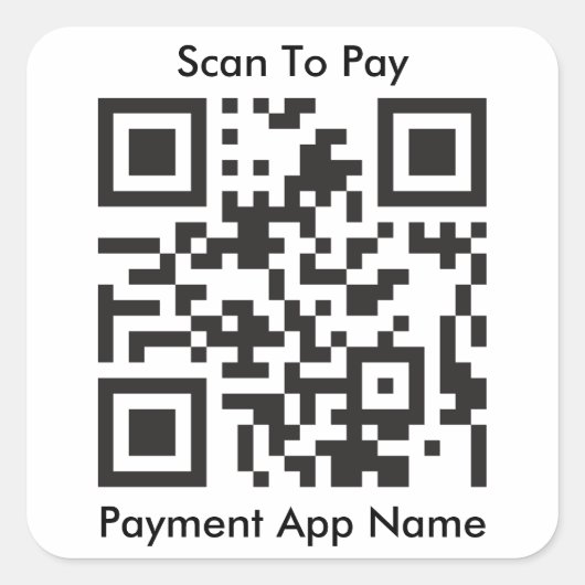 QR Code Payment スクエアシール (正面)