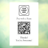 QR Code Payment | Contactless Logo Display Sign ウィンドウサイン (シート3)