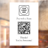 QR Code Payment | Contactless Logo Display Sign ウィンドウサイン (シート2)