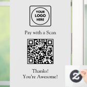 QR Code Payment | Contactless Logo Display Sign ウィンドウサイン (ホーム)