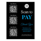 QR Code Payment - Scan to Pay Business Logo ポスター (正面)
