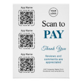QR Code Payment - Scan to Pay Business Logo ポスター (正面)