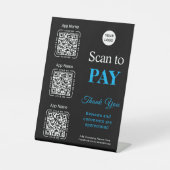 QR Code Payment - Scan to Pay Business Logo 台座サイン (正面)