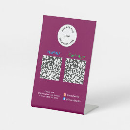 QR Code Payment - Scan to Pay Business Logo 台座サイン