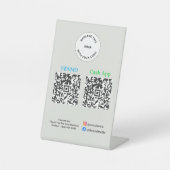 QR Code Payment - Scan to Pay Business Logo 台座サイン (正面)