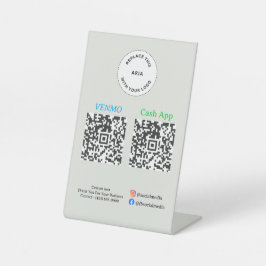 QR Code Payment - Scan to Pay Business Logo 台座サイン