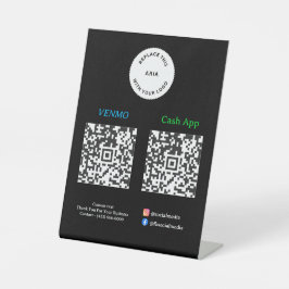 QR Code Payment - Scan to Pay Business Logo 台座サイン