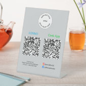QR Code Payment - Scan to Pay Business Logo 台座サイン (インサイチュ)