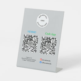 QR Code Payment - Scan to Pay Business Logo 台座サイン