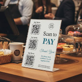 QR Code Payment - Scan to Pay Business Logo 台座サイン