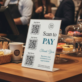 QR Code Payment - Scan to Pay Business Logo 台座サイン