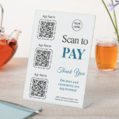 QR Code Payment - Scan to Pay Business Logo 台座サイン (インサイチュ)