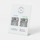 QR Code Payment - Scan to Pay Business Logo 台座サイン (正面)