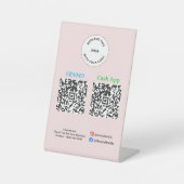 QR Code Payment - Scan to Pay Business Logo 台座サイン (正面)