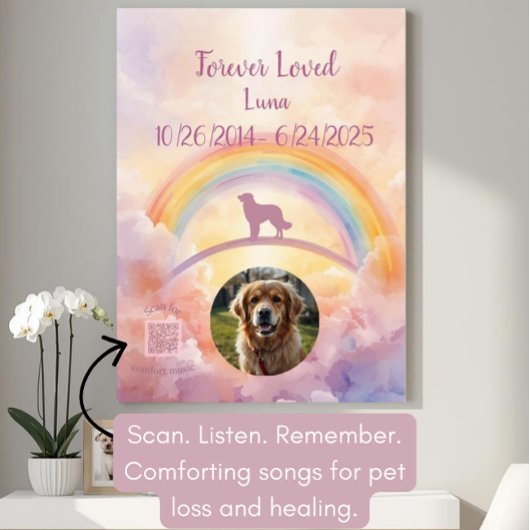 QR Code Pet Sympathy Gift | Interactive Poster ポスター