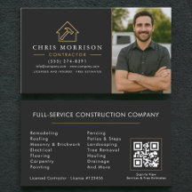 QR Code Photo Building Construction Black Gold