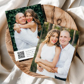 QR Code Photo Card for Vellum Wedding Invitations 招待状