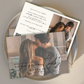 QR Code Photo Happily Ever After Engagement Party 招待状