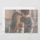 QR Code Photo Happily Ever After Engagement Party 招待状 (正面)