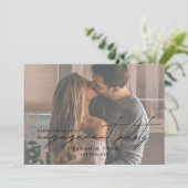 QR Code Photo Happily Ever After Engagement Party 招待状 (スタンド正面)