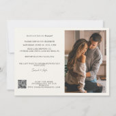 QR Code Photo Happily Ever After Engagement Party 招待状 (裏面)