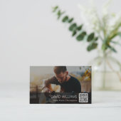 QR Code Photo Music Teacher Singer Songwriter 名刺 (スタンド正面)