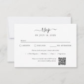 QR Code Photo Off White RSVP (正面)