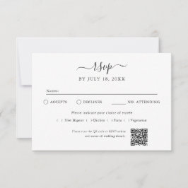 QR Code Photo Off White RSVP