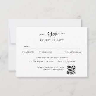 QR Code Photo Off White RSVP