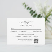 QR Code Photo Off White RSVP (スタンド正面)