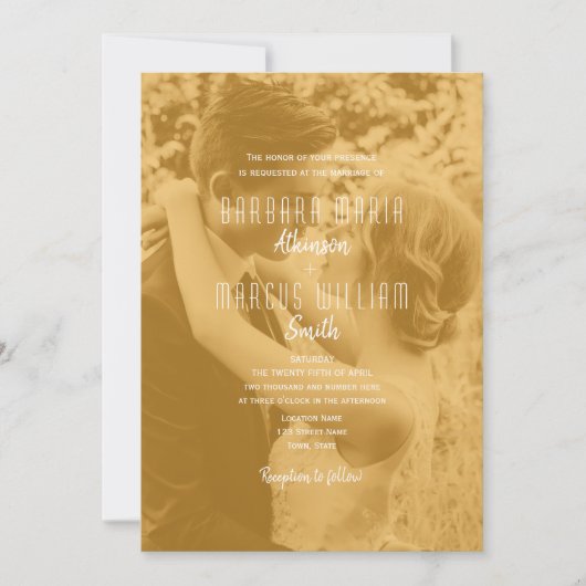 QR Code Photo Wedding 招待状 (正面)