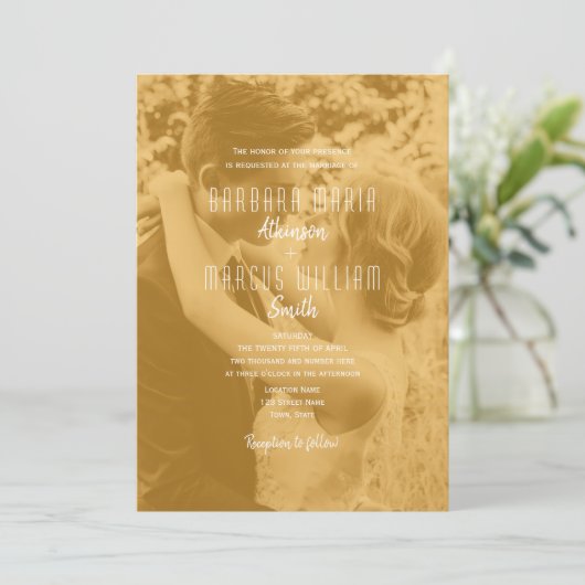 QR Code Photo Wedding 招待状 (スタンド正面)