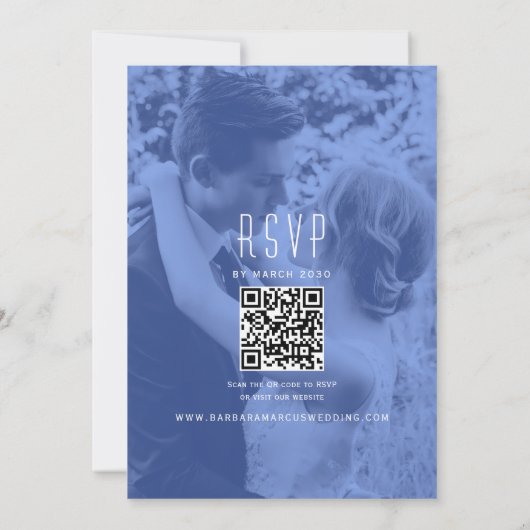 QR Code Photo Wedding 招待状 (裏面)