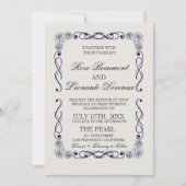 QR Code Photo Wedding Invitation | Elegant Boho  招待状 (正面)