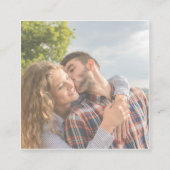 Qr Code Photo Wedding Simple Modern Elegant Rsvp エンクロージャーカード (裏面)