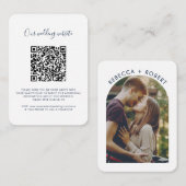 QR Code Photo Wedding Website RSVP エンクロージャーカード (正面/裏面)