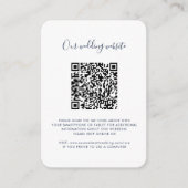 QR Code Photo Wedding Website RSVP エンクロージャーカード (正面)